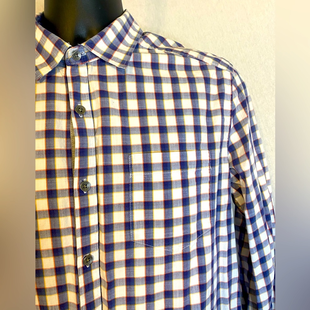 Kenneth Cole New York Men’s L/S Plaid Button Down Dress Shirt Size L